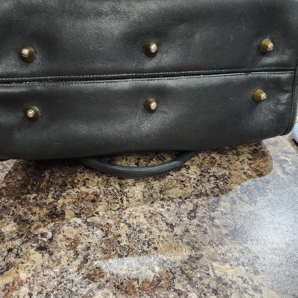 Vintage Coach Black SATCHEL Leather Bag - Picture 10 of 15